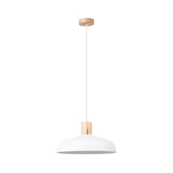 Sollux SL.1323 - Luster INDY na sajli 1xE27/15W/230V O 38 cm bela