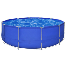 VIDAXL bazen okrugli sa čeličnim okvirom 457 x 122 cm