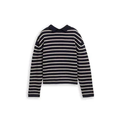 TOM TAILOR DENIM Pulover bež/mornarska