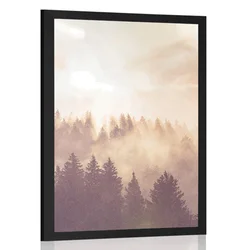 Plakat megla nad gozdom - 20x30 white