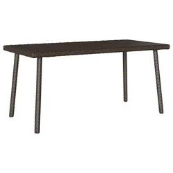 Vidaxl Vrtna kavna miza Pravokotna rjava 80x40x37 cm poli ratan