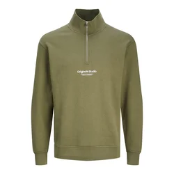JACK & JONES Majica JORVESTERBRO oliva/off-bela
