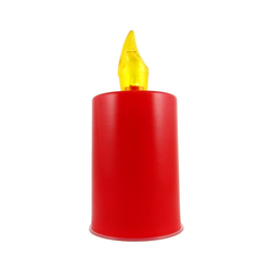 LED sveća LED/2xAA, topla bela, 10,8 cm, crvena