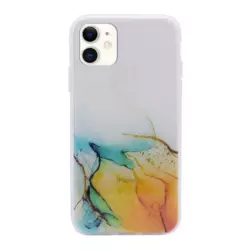 Maska Water Spark za iPhone 12 mini transparent zlatno-plava