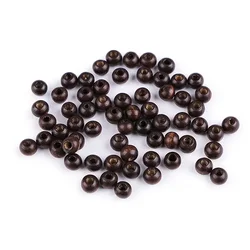 Lesene kroglice O6 mm - temno rjave (10 g)