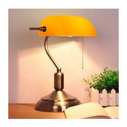 Brilagi - Stona lampa BANK OFFICE 1xE27/60W/230V mesing/narandžasta
