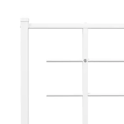 Vidaxl Kovinsko nadomestno vzglavje belo 107 cm