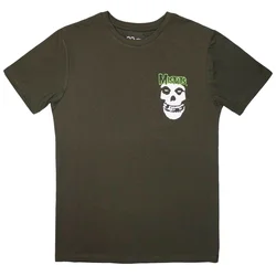 Misfits Mini Skull & Logo Green M Majica