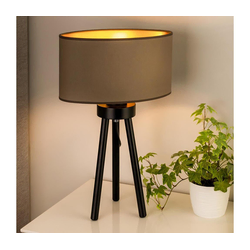 Duolla - Stona lampa OVAL VEGAN 1xE27/15W/230V prečnika 30 cm bež