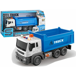Građevinski kamion s prikolicom 1:16 plavi