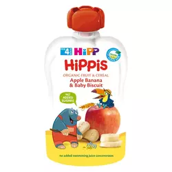 Hipp pouch jabuka, banana sa keksom 100g