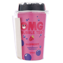 OMG BUBBLE TEA Malina sa bobicama borovnice, 270ml