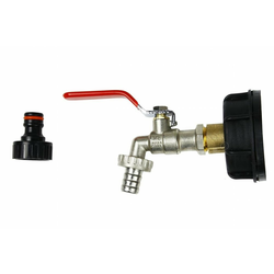 Kovinski ventil za rezervoar IBC 1000l 61mm IBC NKR 1/2 s hitro spojko