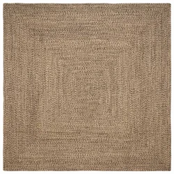 Tepisi za područja Prirodna i crna 300 x 300 cm Juta