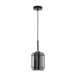 Jonera Pendant Lamp Black 1X40 E27 Smoked Lampshade