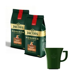 Jacobs Mlevena kafa Monarch traditional, 200 g, 2 komada+ Šolja