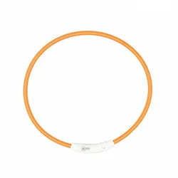 Duvo+ Ogrlica za pse, Svetleća Usb Nylon, 35cm, Narandžasta