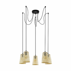 EGLO viseća lampa CLAVERDON 5xE27 ratan 43255