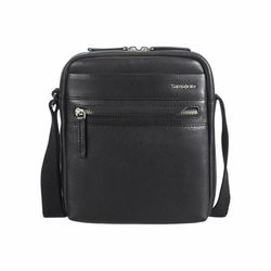 Usnjena naramna torbica za tablico Hip-Class LTH - Black