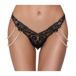 Cottelli String with Pearls 2322277 Black S/M