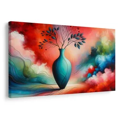 Slika modra vaza v oblakih - 60x40