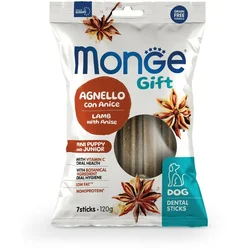 Monge Dental Puppy and Junior Poslastica za štence male rase, Jagnjetina sa anisom, 120g