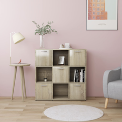 Ormarić za knjige boja hrasta 90x30x90 cm od konstruiranog drva