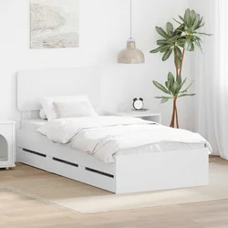 Krevetna konstrukcija Bijeli 100 x 200 cm Konstrukcijsko drvo