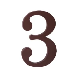 Hišna številka 175mm, rjava barva, 3 Rjava.