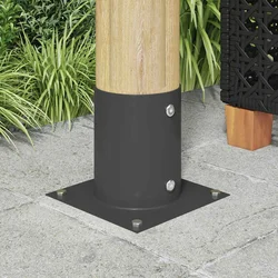 Okrugli sidrište u zemlji 12 pcs Antracit 18 x 18 x 15 cm Metal