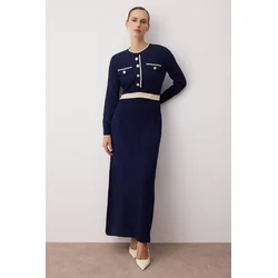 Trendyol Modest Ženska haljina Tctaw25Eb00042, Tamnoplava