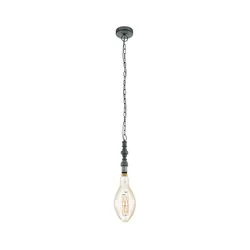 Eglo 79407 - LED luster na lancu PENSILVA 1xE27/8W/230V crna