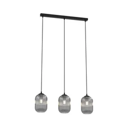 Luster na sajli VERDI 3xE27/15W/230V crna/siva