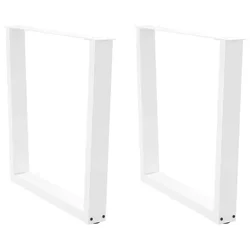 Noge za blagovaonski stol V-oblik 2 kom Bijele 80 x (72-73,3) cm Čelik