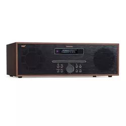 Auna Silver Star CD-DAB, maks. moč 2x20 W, Slot-in CD predvajalnik, DAB+, BT, Alu (CD774B)