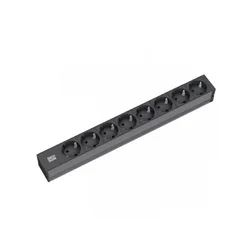 BACHMANN PDU Basic PVC 191U, 8xšuko sa prenaponskom zaštitom,16A,kabl 2m 801.0009