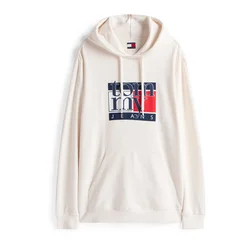 Tommy Jeans Majica marine/rdeča/bela/volneno bela