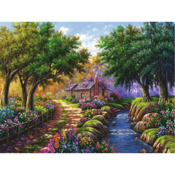 Ravensburger - Puzzle Cottage by the River - 1 500 kosov
