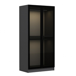 Hanah Home Kale Glass Anthracite 190 Garderober, 90x190x52cm, Crni
