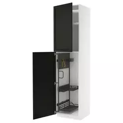 METOD Visoki element-ostava, bela/Lerhyttan crno bajcovano, 60x60x240 cm