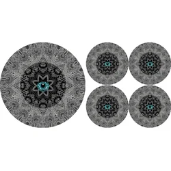 Bertoni Home Unisexs 1+4 Round Table Pads Set Look