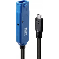 Lindy LINDY 43381 USB kabel, USB C na USB A, 8m, črn/modr