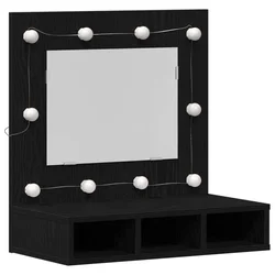 Ogledalo ormar Crni hrast 60 x 31,5 x 62 cm Konstruirano drvo