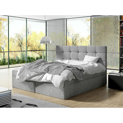 Boxspring krevet Miami 188 Bračni, Boxspring, Siva, 180x200, Tkanina, Basi a doghePodnice za krevet, 183x206x112cm