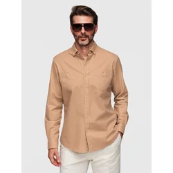 Moška ombre srajca Regular Fit - svetlo rjava