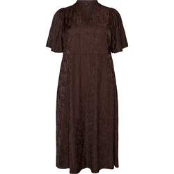 Zizzi Obleka Patricia temno rjava