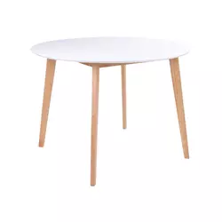 Miza Brea 110 (Bela + Hrast) Bela, Hrast, 75cm, MDF plošča, Les