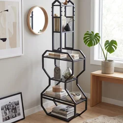 Hanah Home polica za knjige Trio, 29 cm, crna