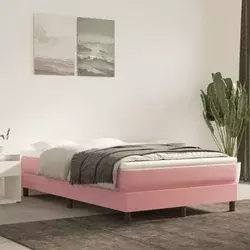 Madrac s džepičastim oprugama srednje tvrdoće rozi 120x210x20 cm baršunasti