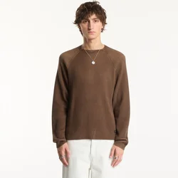 Pulover Dime Printed Rib Sweater Brown/Tan S